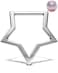 Melighting Titanium Septum Ring 16G Star Septum Jewelry 8mm Solid Titanium G23 Daith Piercing Jewelry Star Septum Clicker Conch Piercing Jewelry Helix Earring for Women