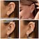 MILACOLATO G23 Titanium 18G Septum Clicker Nose Rings Double Open Stack Conch Daith Earrings Helix Tragus Cartilage Earrings Piercing Jewelry with Clear CZ for Women Men 8MM Silver Tone