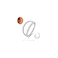 MILACOLATO G23 Titanium 18G Septum Clicker Nose Rings Double Open Stack Conch Daith Earrings Helix Tragus Cartilage Earrings Piercing Jewelry with Clear CZ for Women Men 8MM Silver Tone