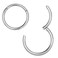 MissNity 316L Surgical Steel Hinged Nose Rings Hoop 18G 18 Gauge Clicker Segment Nose Hoop Silver 8mm