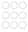 MODRSA Hoop Nose Ring 9pcs Silver Nose Hoops Cartilage Hoop Earring for Tragus Helix Lip 22g 8mm Stainless Steel