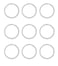MODRSA Hoop Nose Ring 9pcs Silver Nose Hoops Cartilage Hoop Earring for Tragus Helix Lip 22g 8mm Stainless Steel