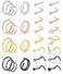 MODRSA Nose Rings Surgical Steel 20g Double Hoop Nose Piercings for Women Men