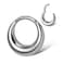 MOQIKAKA 16G 8mm Silver Septum Rings Hoops Stainless Steel Segment Nose Rings Hoops for Women Men Hinged Segment Nose Helix Cartilage Clicker Hoop Earrings for Daith Rook Tragus Piercing Rings for Wom