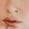 MOQIKAKA 16G 8mm Silver Septum Rings Hoops Stainless Steel Segment Nose Rings Hoops for Women Men Hinged Segment Nose Helix Cartilage Clicker Hoop Earrings for Daith Rook Tragus Piercing Rings for Wom