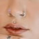 MOQIKAKA 16G 8mm Silver Septum Rings Hoops Stainless Steel Segment Nose Rings Hoops for Women Men Hinged Segment Nose Helix Cartilage Clicker Hoop Earrings for Daith Rook Tragus Piercing Rings for Wom
