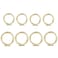 NewZenro 8Pcs Stainless Steel 16G Sleeper Tiny Small Hoop Earrings Hinged Clicker Ring for Women Men Jewelry 8mm 10mm Set Goldtone