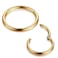 NewZenro 8Pcs Stainless Steel 16G Sleeper Tiny Small Hoop Earrings Hinged Clicker Ring for Women Men Jewelry 8mm 10mm Set Goldtone
