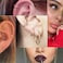 NewZenro 8Pcs Stainless Steel 16G Sleeper Tiny Small Hoop Earrings Hinged Clicker Ring for Women Men Jewelry 8mm 10mm Set Goldtone