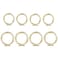 NewZenro 8Pcs Stainless Steel 16G Sleeper Tiny Small Hoop Earrings Hinged Clicker Ring for Women Men Jewelry 8mm 10mm Set Goldtone
