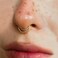 NONTAI 16G Double Septum Ring Layered Septum Clicker Stacked Daith Hoop Septum Hoop Gold Cartilage Hoop 8mm