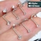 AMASIS Nose Rings Studs 9Pcs 18g Silver 316L Surgical Stainless Steel Nose Studs Hypoallergenic L ShapeCorkscrewStraight Nose Piercing Stud Jewelry for Women Men Clear Cubic Zirconia Imitation Diamond
