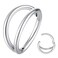 ORANGELOVE Double Hoop Nose Ring 18G 8mm 316L Surgical Steel Unisex Silver