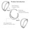 ORANGELOVE Double Hoop Nose Ring 18G 8mm 316L Surgical Steel Unisex Silver