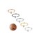 ORAZIO 512Pcs 20G Stainless Steel Nose Ring Hoop CZ Body Ear Piercing 5 Mixed Colors