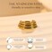 PEAKLINK Triple Stacked Septum Nose Ring Surgical Steel Daith Earring Gold Hinged Segment Nose Hoop for Tragus Rook Conch Cartilage Helix Piercing 16G 8mm