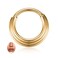 PEAKLINK Triple Stacked Septum Nose Ring Surgical Steel Daith Earring Gold Hinged Segment Nose Hoop for Tragus Rook Conch Cartilage Helix Piercing 16G 8mm