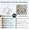PIERCINGBOY 2pcs 8mm Titanium Nose Rings 20G Nose Ring Hoop 20g Silver Cartilage Helix Tragus Daith Rook Earrings Hinged Segment Septum Clicker Body Piercing Jewelry