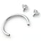 PiercingJ 26pcs 16G Clear Cubic Zirconia Stainless Steel Horseshoe Hoop Multifunctional Captive Ring for Nose Daith Lip Eyebrow Nipple Ear Cartilage Helix Septum