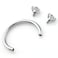 PiercingJ 26pcs 16G Clear Cubic Zirconia Stainless Steel Horseshoe Hoop Multifunctional Captive Ring for Nose Daith Lip Eyebrow Nipple Ear Cartilage Helix Septum