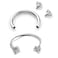 PiercingJ 26pcs 16G Clear Cubic Zirconia Stainless Steel Horseshoe Hoop Multifunctional Captive Ring for Nose Daith Lip Eyebrow Nipple Ear Cartilage Helix Septum