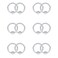 SCERRING 16G 8mm Captive Bead Piercing Ring Stainless Steel Nose Tragus Daith Helix Lip Eyebrow Hoop Rings 12PCS Silver