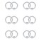 SCERRING 16G 8mm Captive Bead Piercing Ring Stainless Steel Nose Tragus Daith Helix Lip Eyebrow Hoop Rings 12PCS Silver