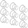 SCERRING 27PCS 22G Stainless Steel Fake Nose Septum Hoop Rings Lip Helix Cartilage Tragus Ear Ring Piercing 6mm 8mm 10mm Silver