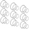 SCERRING 27PCS 22G Stainless Steel Fake Nose Septum Hoop Rings Lip Helix Cartilage Tragus Ear Ring Piercing 6mm 8mm 10mm Silver