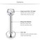 SCERRING 6 Pairs 16g Stainless Steel 245mm Prong Setting Clear CZ Internally Threaded Labret Monroe Lip Earring Ring Body Piercing Jewelry 10mm Silver