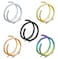 Tanreeqee 18G Double Nose Ring for Single Piercing Stainless Steel Left and Right Double Hoop Nose Ring Spiral Nose Hoops for Women Men G 5pcs