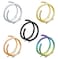 Tanreeqee 18G Double Nose Ring for Single Piercing Stainless Steel Left and Right Double Hoop Nose Ring Spiral Nose Hoops for Women Men G 5pcs