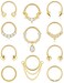 Tomovely Septum Rings 16g Septum Piercing Daith Clicker Jewelry Nose Ring