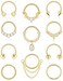 Tomovely Septum Rings 16g Septum Piercing Daith Clicker Jewelry Nose Ring