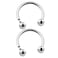 VIUJUH 2PCS Surgical Steel Internally Threaded Horseshoe Earrings 16g 38 10mm 3mm Ball Lobe Earrings Tragus Piercing Jewelry 2266 10mm