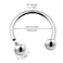 VIUJUH 2PCS Surgical Steel Internally Threaded Horseshoe Earrings 16g 38 10mm 3mm Ball Lobe Earrings Tragus Piercing Jewelry 2266 10mm