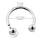 VIUJUH 2PCS Surgical Steel Internally Threaded Horseshoe Earrings 16g 38 10mm 3mm Ball Lobe Earrings Tragus Piercing Jewelry 2266 10mm