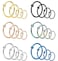 YOVORO 24PCS 20G Stainless Steel Nose Rings Hoop Cartilage Helix Ear Piercing Tragus Body Jewelry