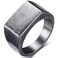 JUDE Jude Jewelers Retro Vintage Style Stainless Steel Signet Ring Grey 9
