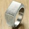 JUDE Jude Jewelers Retro Vintage Style Stainless Steel Signet Ring Grey 9