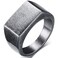 JUDE Jude Jewelers Retro Vintage Style Stainless Steel Signet Ring Grey 9