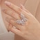 Aimimier Crystal Butterfly Ring Cubic Zirconia Open Adjustable BowKnot Knuckle Ring Sparkling Festival Prom Butterfly Jewelry for Women Silver