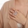 Aimimier Crystal Butterfly Ring Cubic Zirconia Open Adjustable BowKnot Knuckle Ring Sparkling Festival Prom Butterfly Jewelry for Women Silver