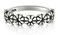 BORUO 925 Sterling Silver Ring Daisy Flower Hawaiian High Polish Plain Dome Tarnish Resistant Comfort Fit Wedding Band Ring Size 85