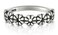 BORUO 925 Sterling Silver Ring Daisy Flower Hawaiian High Polish Plain Dome Tarnish Resistant Comfort Fit Wedding Band Ring Size 85