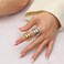 VRNGI Chunky Rings for Women Size 611 Statement Rings Thumb Rings Bold Thick Ring Fashion Wide Band Ring Chunky Jewelry Style 1 9