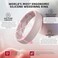 Egnaro Womens Engagement Rings Silicone Inner Arc Ergonomic Breathable Design with half sizes Rubber Wedding Band Rings55mm Wide2mm Thick