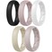 Egnaro Womens Engagement Rings Silicone Inner Arc Ergonomic Breathable Design with half sizes Rubber Wedding Band Rings55mm Wide2mm Thick