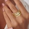 Fezodo Gold Stackable Rings for Women Non Tarnish Dainty 18K Realy Gold Plated Stackable Rings Thumb Ring Set Trendy Statement Promise Wedding Bands Engagement Ring for Women Jewelry Size 7