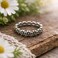 GRHOSE Vintage Small Daisy Silver Ring Sunflower Ring Tiny Dainty Flower Ring 925 Silver Ring for Women Delicate Everyday Ring Best Ideal Gift Silver6